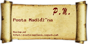 Posta Madléna névjegykártya